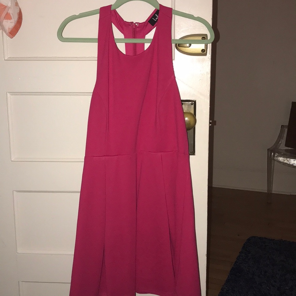 cute hot pink, cocktail dress never worn